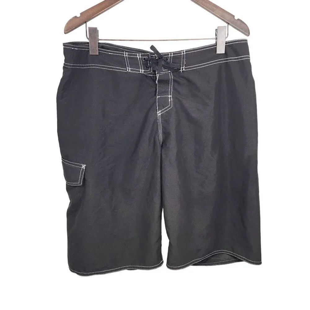 Dolfin Black Swim Board Shorts Men's Size 36 Black